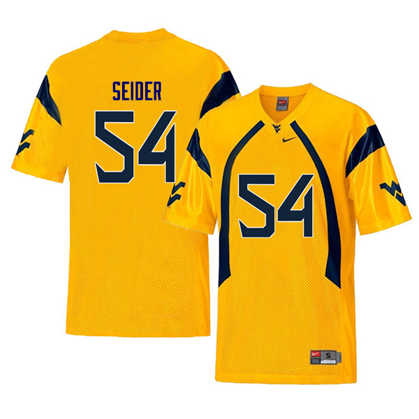 NCAA Men's JaHShaun Seider West Virginia Mountaineers Yellow #54 Nike Stitched Football College Retro Authentic Jersey DD23U55MY